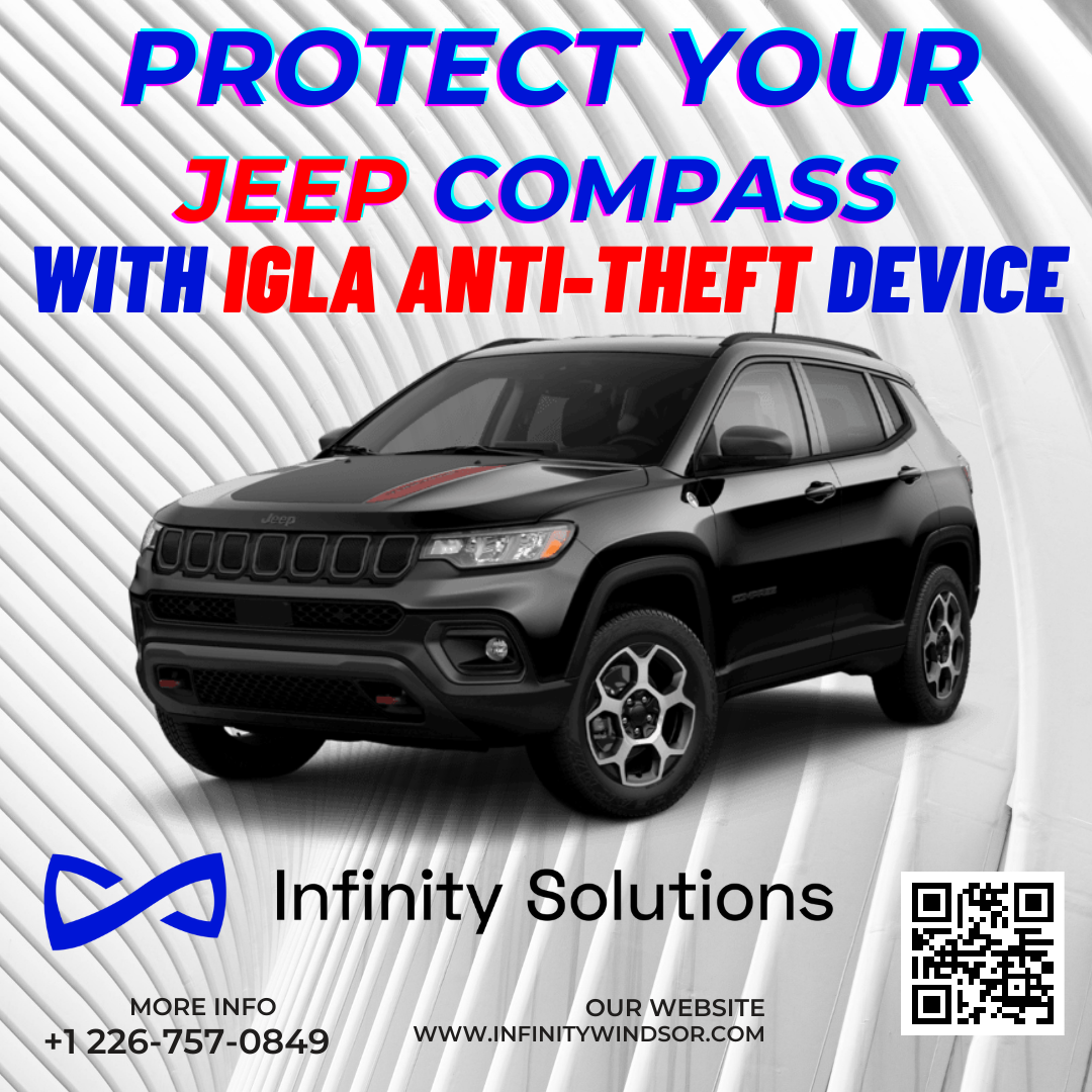 Author Alarm IGLA Digital Anti-Theft System with 2 Key Fobs for Jeep Compass